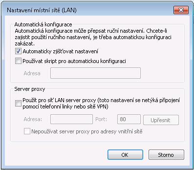Odebrání proxy z Chrome