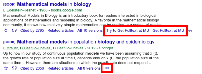 Google Scholar example